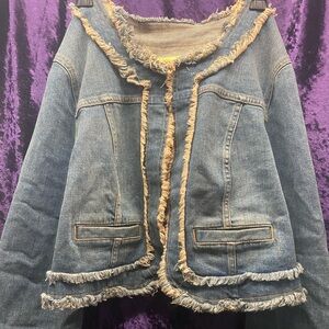 Vera Wang Distressed denim jacket